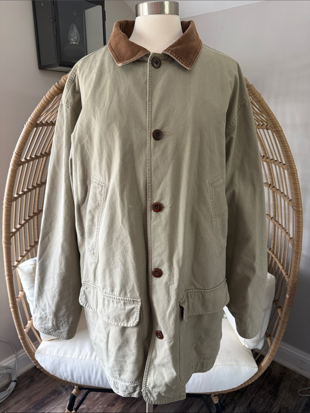 Vintage Men's L.L. Bean Canvas Barn Chore Jacket Size XL Tall
